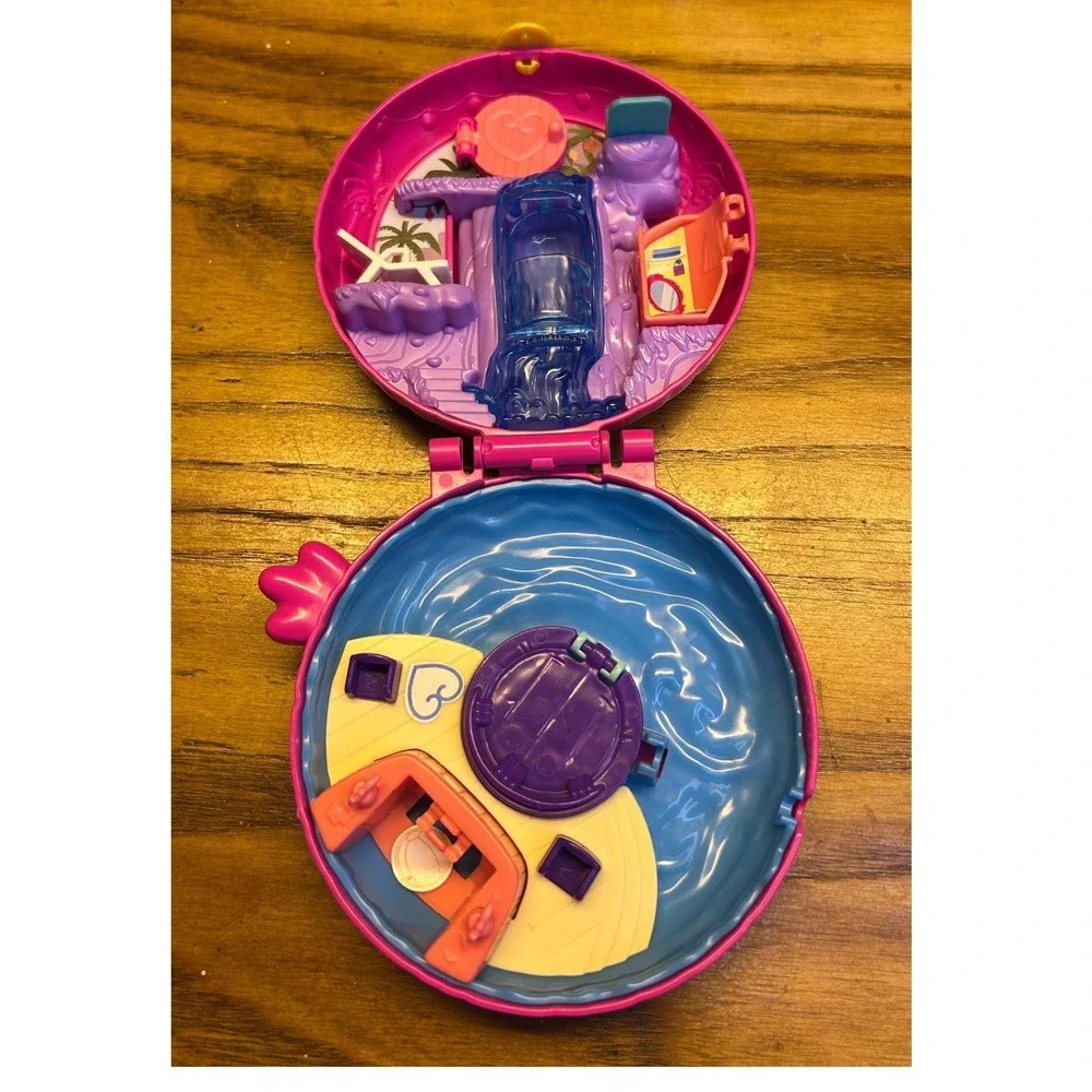 Mattel 2017 Polly Pocket Flamingo Floatie Compact FRY38 Pink Tropical‎